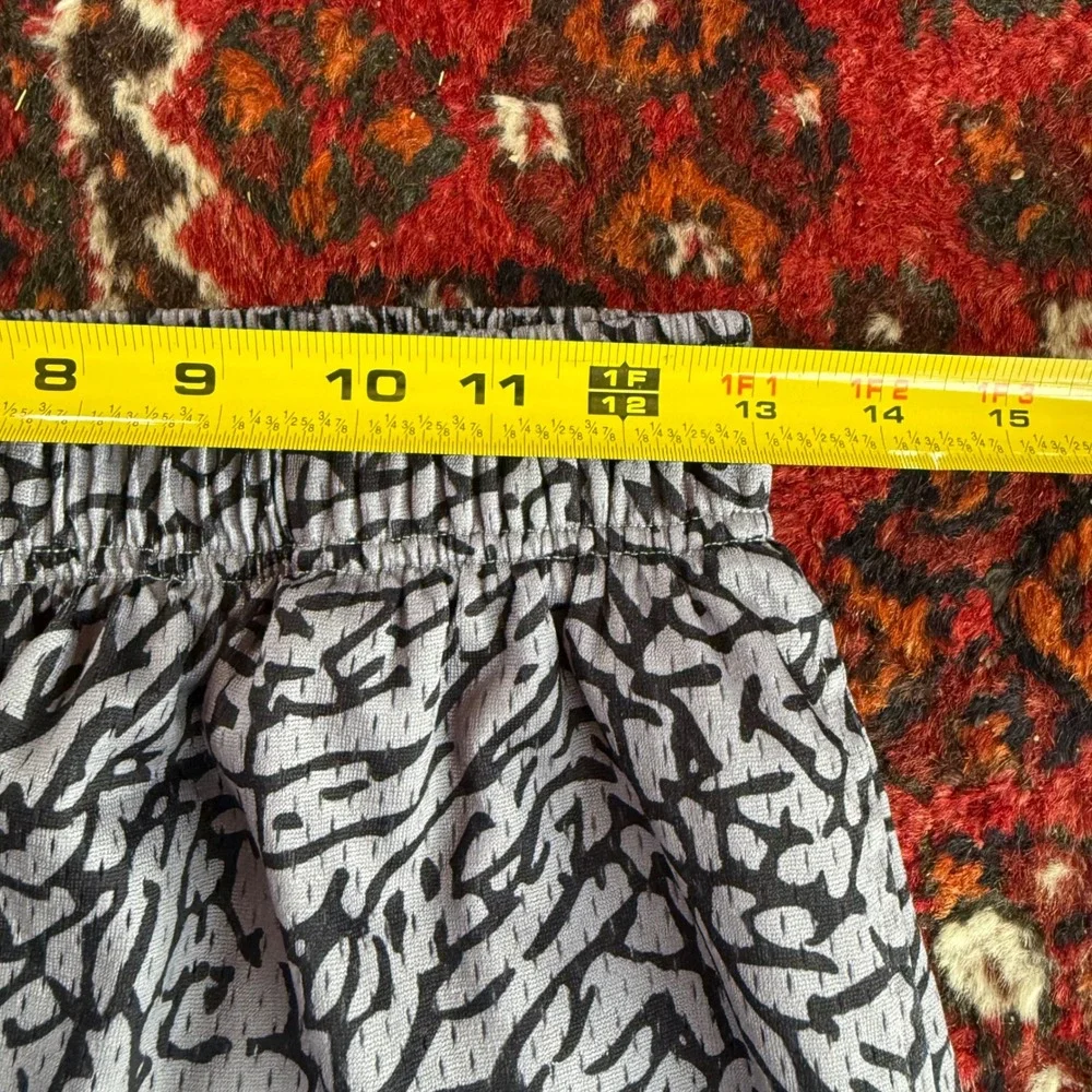 Inaka Power Y2K Mesh Shorts Mens L Grey Elephant Print Thavage Gym Bodybuilding